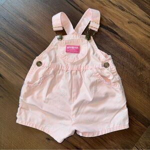 OshKosh B’Gosh Vintage Rare Baby Pink Floral Overalls